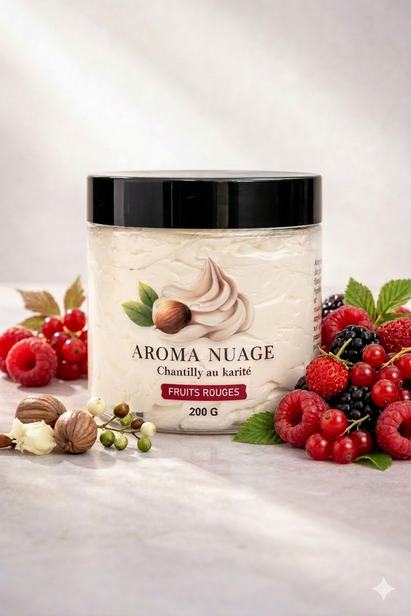 Chantilly de karité aux fruits rouges